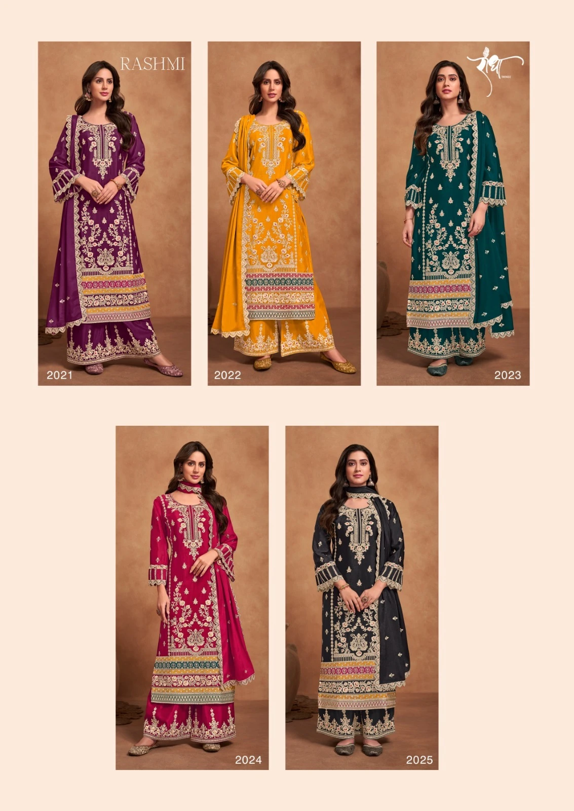 Radha Trendz Rashmi Heavy Chinon Wholesale Designer Salwar Suit Catalog — Wholesale Salwar Suits, MPA wholesale from Surat — view 6